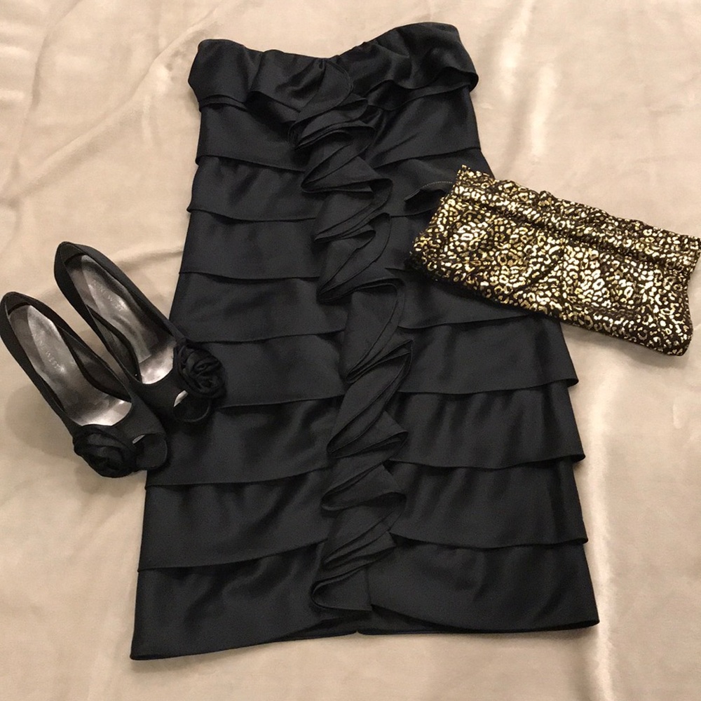 Black Satin Dress Size 0